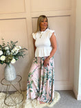 Load image into Gallery viewer, Cute Peplum Top - White - Wardrobe By Simone