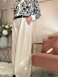 Load image into Gallery viewer, Soft Tweed Inspired Pant - Latte - Wardrobe By Simone