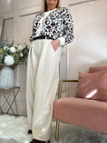 Load image into Gallery viewer, Soft Tweed Inspired Pant - Latte - Wardrobe By Simone