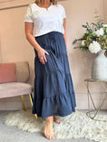 Load image into Gallery viewer, Gypsy Maxi Skirt - Navy - Wardrobe By Simone