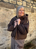 Load image into Gallery viewer, Short Hooded Jacket - Brown