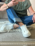 Load image into Gallery viewer, Touch Of Silver Chunky Trainer - White - Wardrobe By Simone
