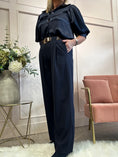 Load image into Gallery viewer, Stylish Belted Pant - Navy
