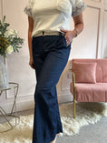 Load image into Gallery viewer, Deep Turn Up Jean Pant - Dark Blue - Wardrobe By Simone