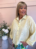 Load image into Gallery viewer, Broderie Anglaise Shirt - Yellow - Wardrobe By Simone