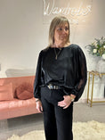 Load image into Gallery viewer, Satin Blouse - Black