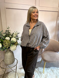 Load image into Gallery viewer, Checked Zip Jacket - Tan/Navy - Wardrobe By Simone