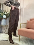 Load image into Gallery viewer, Barrel Suedette Pant - Brown