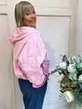Load image into Gallery viewer, Denim Hooded Jacket - Sugar Pink - Wardrobe By Simone