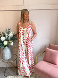 Load image into Gallery viewer, Botanical Dungarees - Cream/Dusky Pink - Wardrobe By Simone