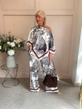 Load image into Gallery viewer, Handkerchief Style Top & Trouser Set - Brown/Pink/Cream One Size
