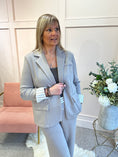 Load image into Gallery viewer, Striped Cuff & Lining Blazer - Beige - Wardrobe By Simone