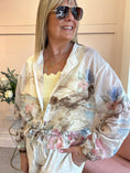 Load image into Gallery viewer, Santorini In Bloom Zip Jacket - Cream/Browns