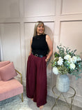 Load image into Gallery viewer, Twinkling & Sparkling Wide Leg Trouser - Burgundy