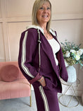 Load image into Gallery viewer, Blazer With Hood - Burgundy