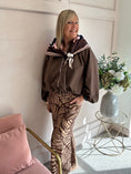 Load image into Gallery viewer, Scarf With Zip Jacket - Brown
