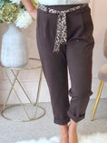 Load image into Gallery viewer, Leopard Tie Pant - Brown
