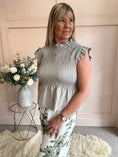 Load image into Gallery viewer, Cute Peplum Top - Taupe - Wardrobe By Simone
