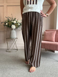 Load image into Gallery viewer, Striped Pant - Brown/Cream