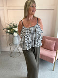 Load image into Gallery viewer, Ra-Ra Gingham Cami Top - Khaki/White