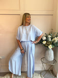 Load image into Gallery viewer, Handkerchief Hem Top & Pant Set - Pale Blue - Wardrobe By Simone