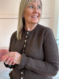 Load image into Gallery viewer, Frill Edge Cardigan - Brown