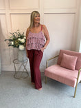 Load image into Gallery viewer, Ra-Ra Gingham Cami Top - Wine/White