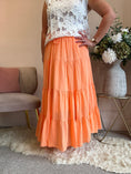 Load image into Gallery viewer, Gypsy Maxi Skirt - Orange - Wardrobe By Simone