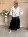 Load image into Gallery viewer, Crochet With Frill Edge Cardigan - White - Wardrobe By Simone