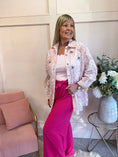 Load image into Gallery viewer, Gold Flower & Gem Detail Shirt - Pink - Wardrobe By Simone
