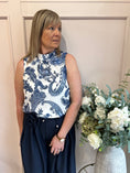 Load image into Gallery viewer, Paisley Sleeveless Top - Blues/White - Wardrobe By Simone