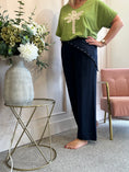 Load image into Gallery viewer, Scarf Tie Wide Pant - Navy