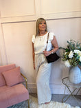 Load image into Gallery viewer, Frill Cap Sleeved Top - Cream - Wardrobe By Simone