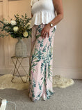 Load image into Gallery viewer, Botanical Palazzo Pant - Pink/Green - Wardrobe By Simone