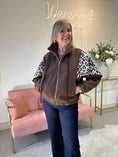 Load image into Gallery viewer, Boucle Jacket - Brown-Leopard