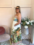 Load image into Gallery viewer, Lost In Paradise Maxi Dress - Cream/Green - Wardrobe By Simone
