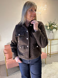 Load image into Gallery viewer, Stylish Teddy Boucle Pearl Jacket - Brown