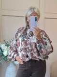 Load image into Gallery viewer, Floral Print Shirt/Jacket - Browns/Burgundy