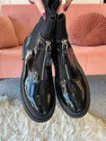 Load image into Gallery viewer, Chunky Ankle Boot - Black Paten