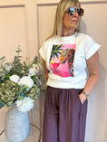 Load image into Gallery viewer, Leopard & Cocktail T Shirt - White