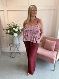 Load image into Gallery viewer, Ra-Ra Gingham Cami Top - Wine/White