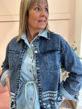 Load image into Gallery viewer, Embroidered Denim Jacket - Denim Blue - Wardrobe By Simone