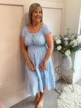 Load image into Gallery viewer, Vibes Of Summer Midi Dress - Soft Blue - Wardrobe By Simone