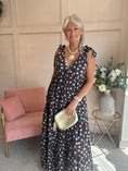 Load image into Gallery viewer, Spotty Dotty Dress - Brown/Soft Blue - Wardrobe By Simone