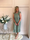 Load image into Gallery viewer, A Spotty Dotty Dress - Green/Cream
