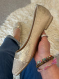 Load image into Gallery viewer, Gold Cute Little Beaded Pump - Gold - Wardrobe By Simone