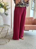 Load image into Gallery viewer, Belted Wide Pant - Burgundy