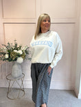 Load image into Gallery viewer, Weekend Sweatshirt - Cream/Pale Blue