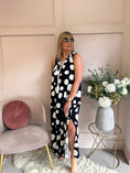 Load image into Gallery viewer, Maxi Bold Spot Dress - Navy/White - Wardrobe By Simone