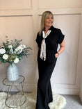 Load image into Gallery viewer, Collared With A Tie Jumpsuit - Black - Wardrobe By Simone
